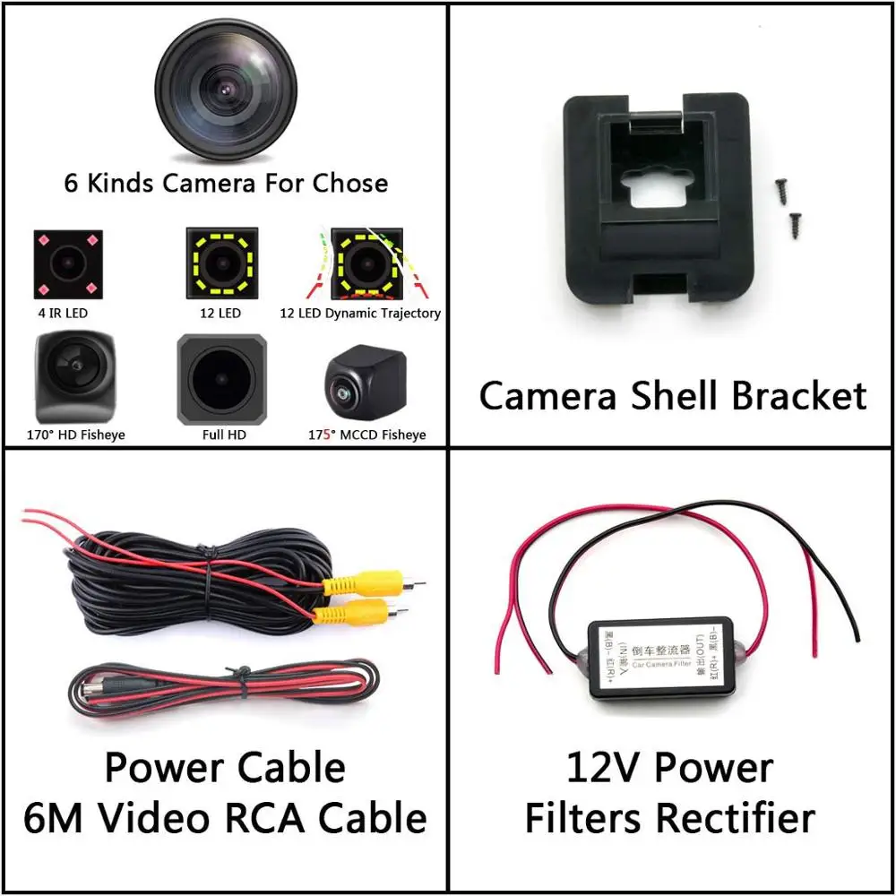 Camera with Filters 175 градусов рыбий глаз MCCD Starlight Парковка HD камера заднего вида для Mercedes Benz W204 W212 W221 S600 S550 S500 S450 S430 S420 - Название цвета: Camera with Filters