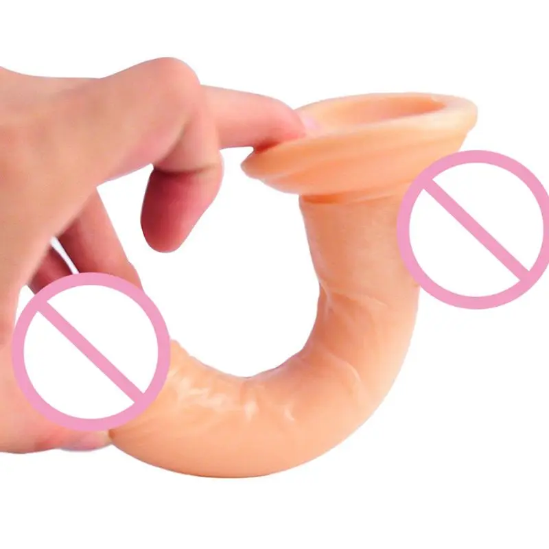 Фаллоимитатор с присоской Донг шариками поддельный пенис взрослый секс женский