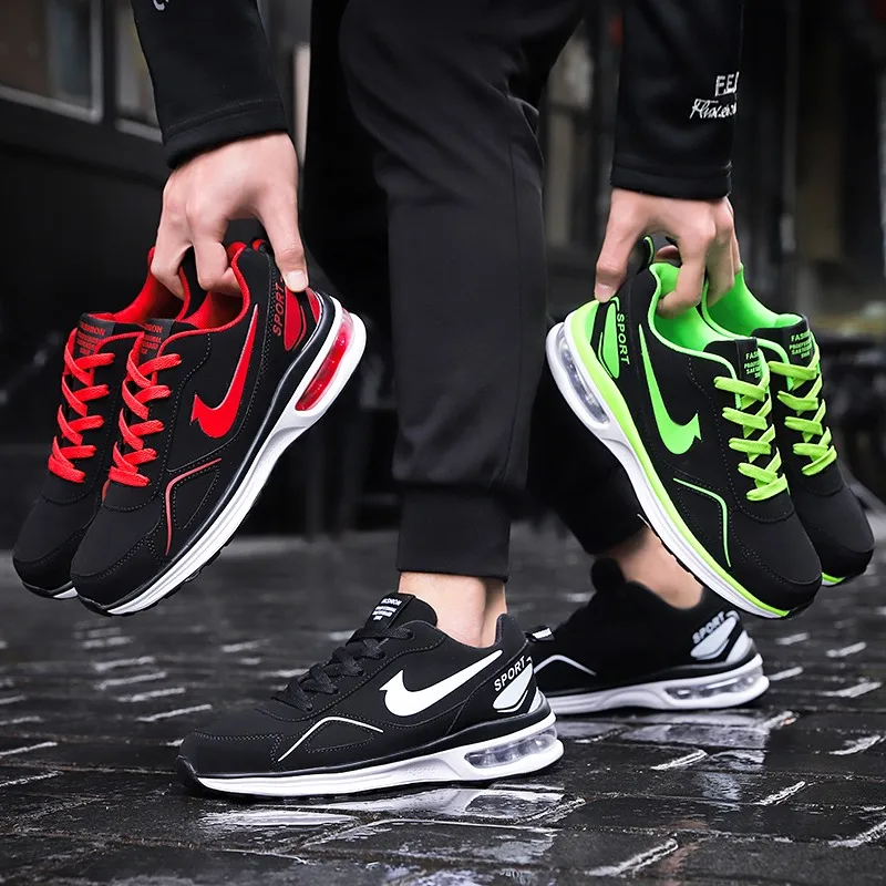 Shoes Men 2019 New PU Contrast Color Stitching Light Men's Fashion Lace Casual Non-slip Work size 36-45 |