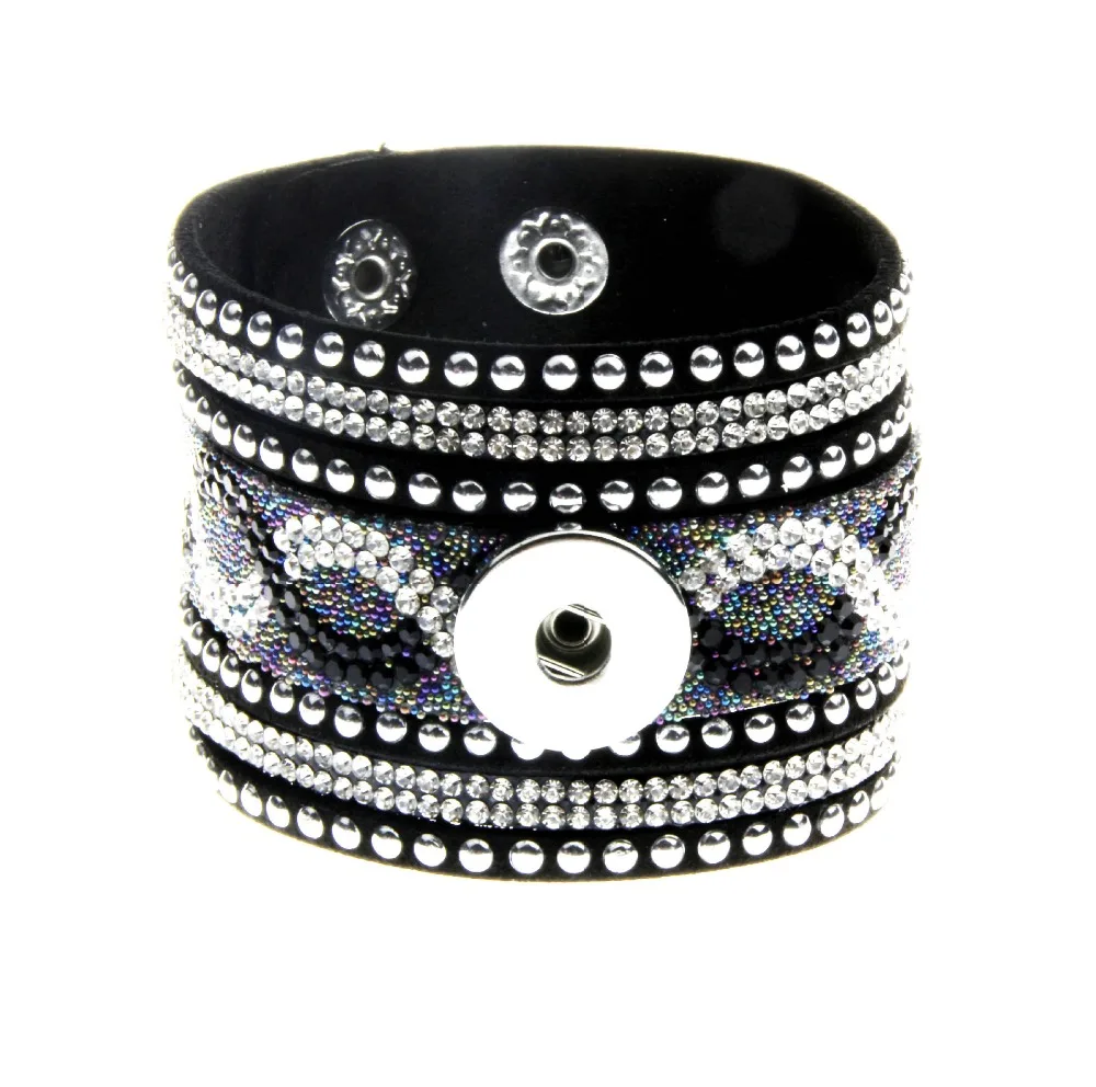 10 цветов Многослойные браслеты из искусственной кожи со стразами 18 мм кожаные с