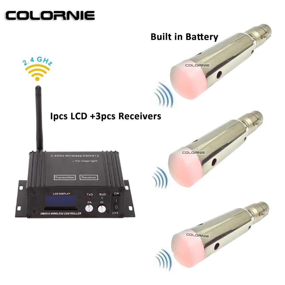 Беспроводной контроллер Dmx 512 2 4 ГГц и перезаряжаемый беспроводной приемник с