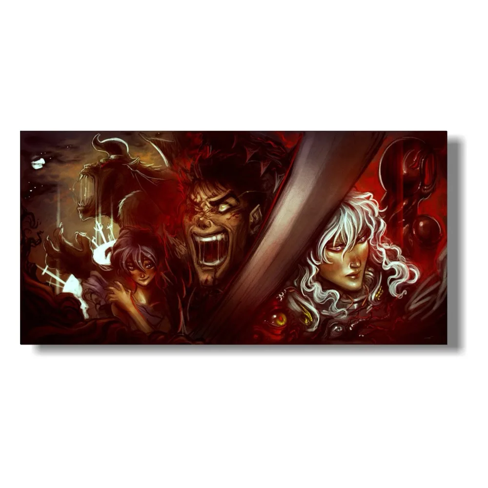 Berserk плакат Gut японское аниме искусство Шелковые Плакаты Настенный декор принты 160x80 см