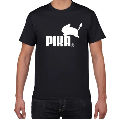 black Забавная футболка, милые футболки homme Pumba/Pira, мужские хлопковые топы с короткими рукавами, крутая футболка, летний Трикотажный костюм, футболка для мужчин - Цвет: black