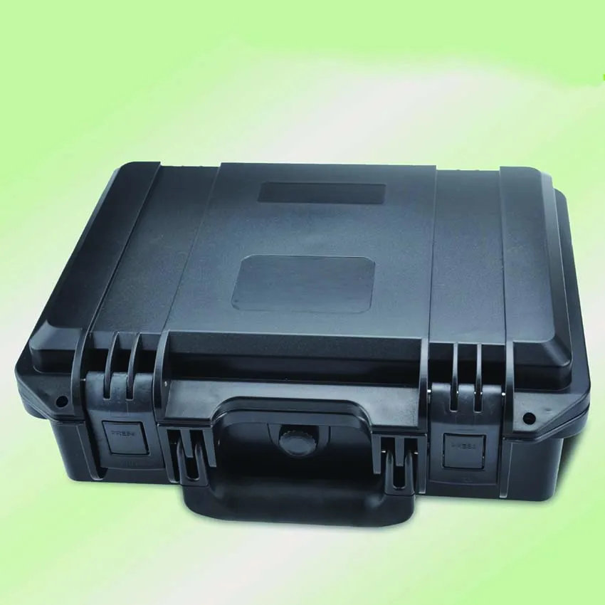 internal 300*200*110mm high impact waterproof PP material suitcase with pick pluck foam