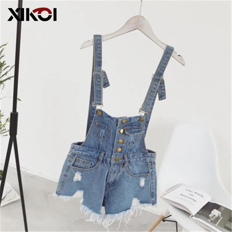 Женские джинсовые комбинезоны XIKOI хлопковые Свободные повседневные Комбинезоны