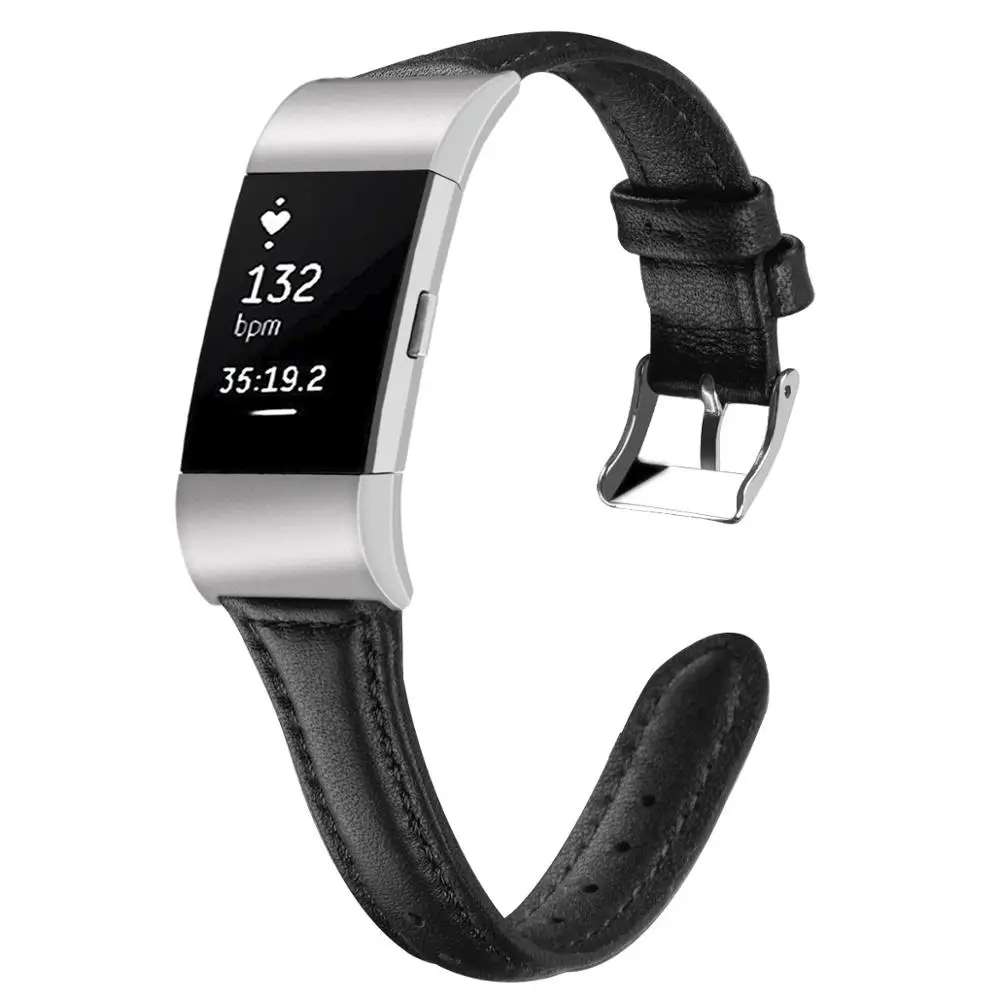 Полосы для браслета FitBit Charge 2 кожи Роза Золотые ремешки для FitBit Charge 2 кожаный браслет с ремешком ремешок для часов кожаный ремешок - Цвет ремешка: black