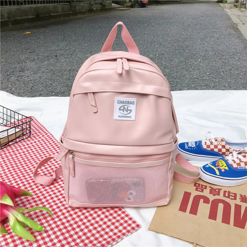 Модный и свежий контрастный новый корейский вариант рюкзак большой вместимости