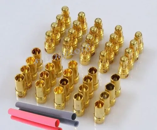 20 парт/лот 3 5 мм RC Gold Bullet Connector батарея ESC Банановая Заглушка с термоусадочной