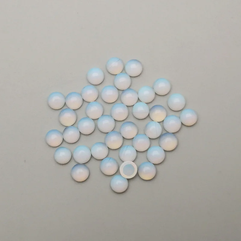 

Wholesale fashion 4mm opal stone beads charms opalite round CABOCHON for jewelry 50pcs free shipping no hole