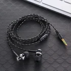 3,5 мм проводка Сабвуфер гарнитура ушной наушник плетеный Канат провод ткань веревка наушник шумоизоляция наушники для MP3 MP4