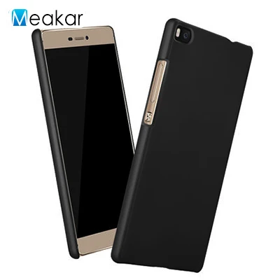 Матовая Пластик Coque 5.2For huawei P8 чехол для huawei Ascend P8 Двойной Премиум чехол телефона чехол-лента на заднюю панель - Цвет: black