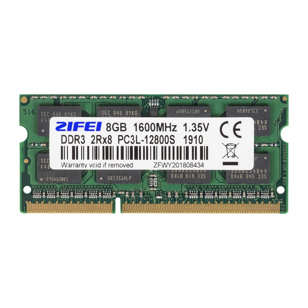 Оперативная память ZIFEI DDR3 ОЗУ 4 ГБ 8 1333 МГц 1600 1866 1 5 В и 35 в для ноутбука so