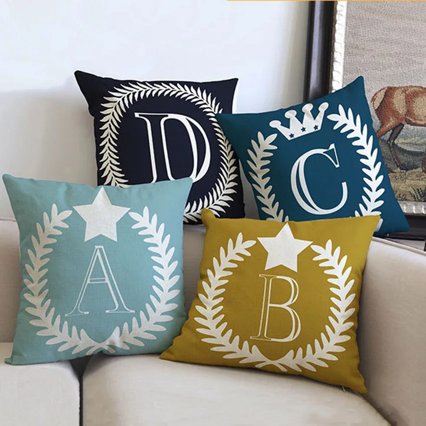 Чехол для детской комнаты 26 букв|cushion cover|alphabet cushionsroom decoration pillow |