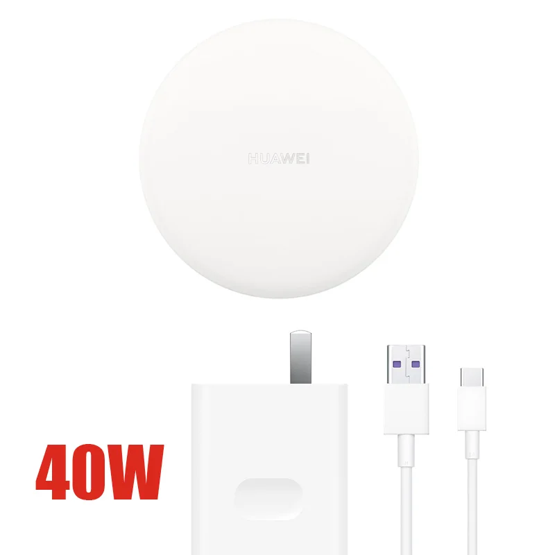 wt With 40W adapter HUAWEI QI Беспроводное зарядное устройство тип C CP60 WPC Smart 15 Вт Max HUAWEI mate 20 Pro RS совместимый для IPhone samsung Xiaomi - Тип штекера: wt With 40W adapter