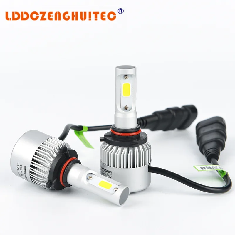 Lddczenghuitec S2 H7 H4 светодиодный лампы фар автомобиля H11 H1 H13 H3 H27 9005/HB3 9006/HB4 9007 hi Lo Луч 72 Вт
