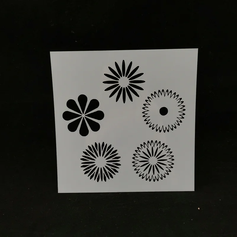 

13*13 Flowers pvc Layering Stencils for DIY Scrapbooking/photo album Decorative Embossing DIY Paper Cards Crafts