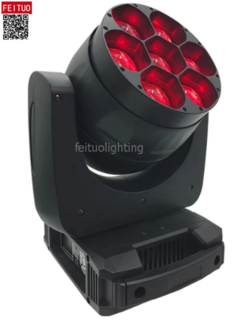 2 шт.+ Flycase Новое поступление Lyre Zoom Beam Dmx Led движущаяся головка пчелиный глаз 7x40 Вт Rgbw 4в1 движущиеся головы моющие сценические Dj Вечерние огни для дискотеки