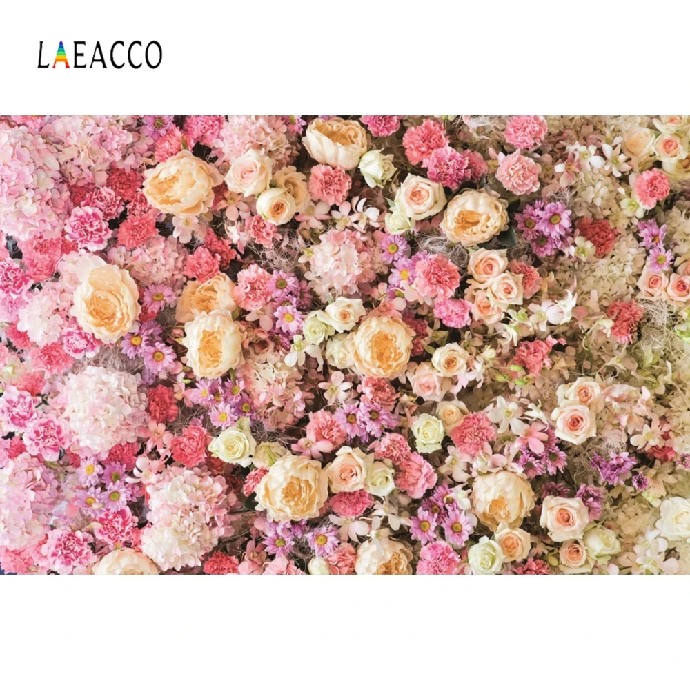 Laeacco Свадебная фотосессия цветы фон чистые Розы Любовь фотография Фотостудия |