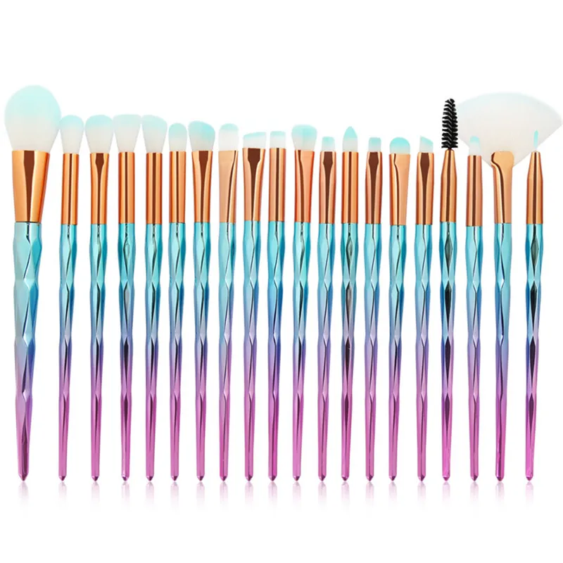 20Pcs Makeup Brush Sets Professional Powder Foundation Face Blush Eyeshadow Highlight Eyelashes Lip Full Base Cosmetics Brushes | Красота и