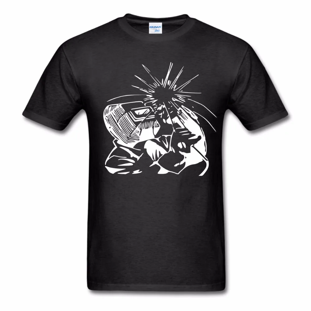 Новинка 2019 Мужская футболка одежда силуэт сварщика летнее пальто с круглым