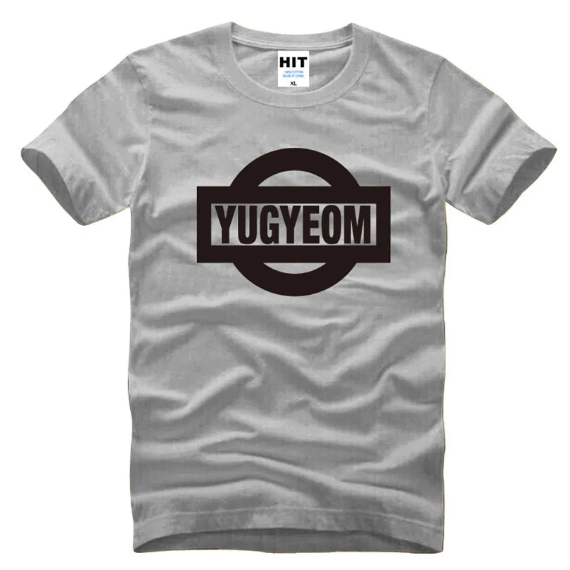GOT7 YUGYEOM Мужская футболка с принтом 2016 новая хлопковая Повседневная коротким