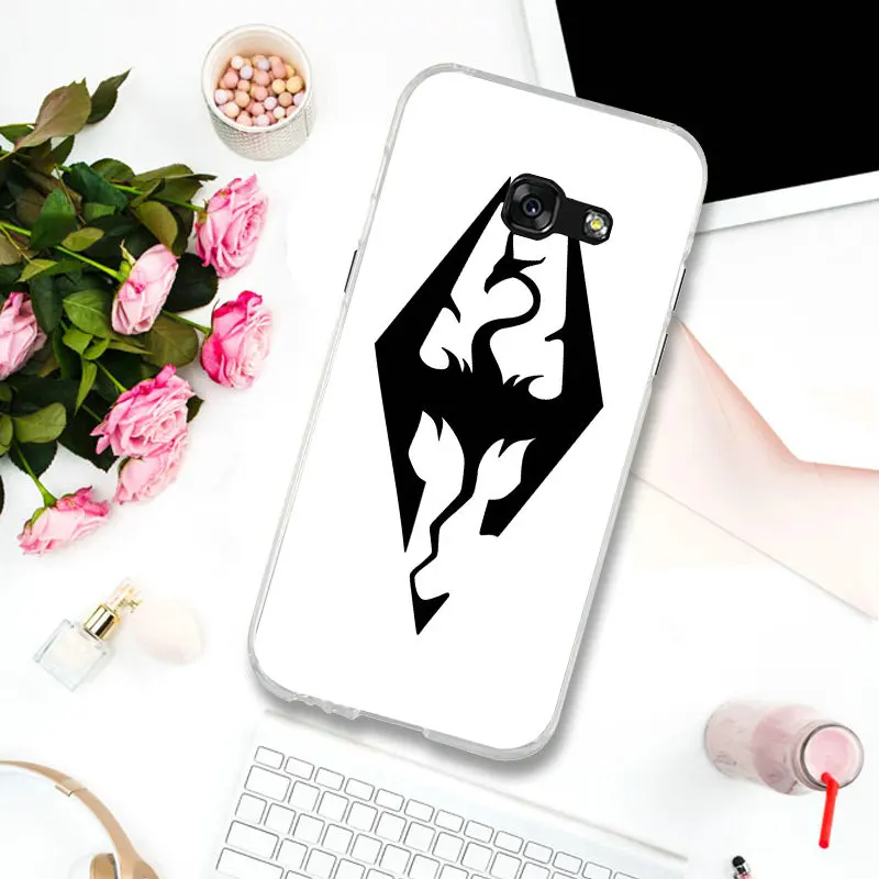 Skyrim Logo Soft TPU Silicone Mobile Phone Cases Bags For Samsung Galaxy J3 J4 J5 J6 J7 J8 A3 A5 A7 2016 2017 2018 Coque Cover | Мобильные