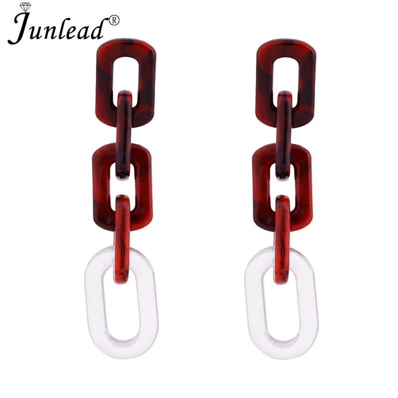 Женские серьги-подвески Junlead элегантные длинные серьги из смолы и акрила в