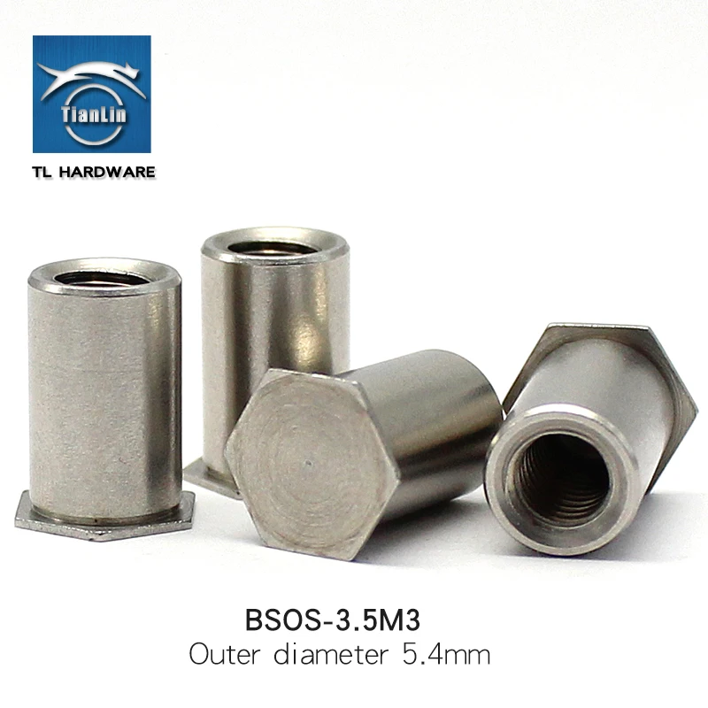 BSOS 3.5M3 304 из нержавеющей стали несквозное отверстие запонка