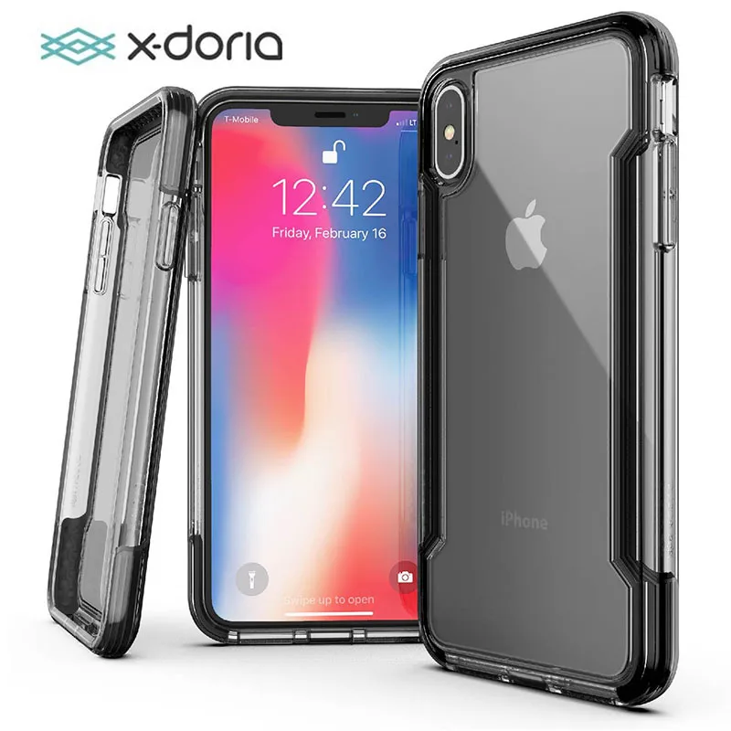 Чехол для телефона X Doria iPhone XR XS Max прозрачный чехол защиты в стиле милитари