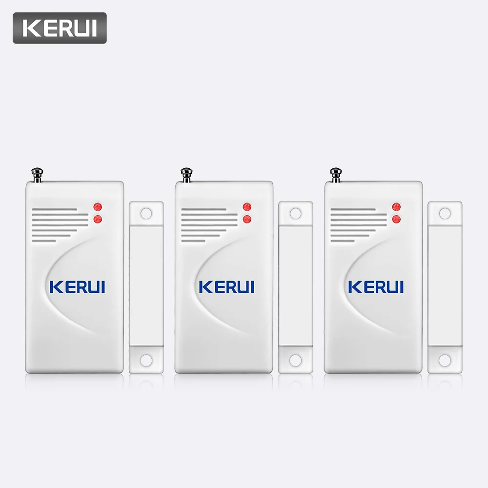KERUI, 3 шт., беспроводной магнитный датчик охранной сигнализации, умный датчик безопасности, двери, окна, детектор для GSM 433 МГц, система домашней сигнализации