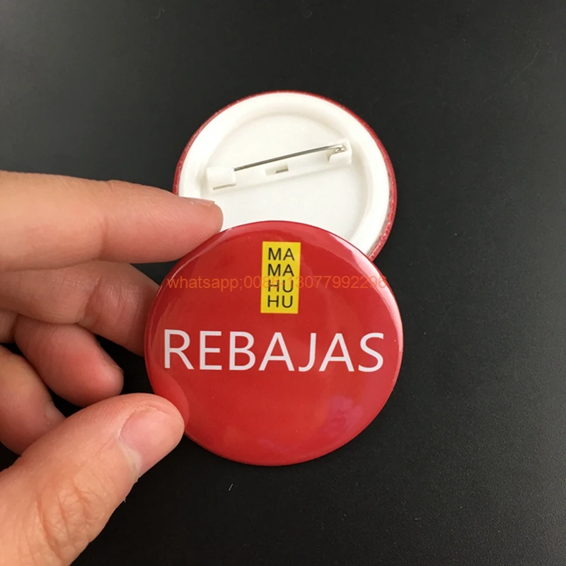 20 шт. круглые значки на заказ с логотипом пластмассовые защитной штифтой любой