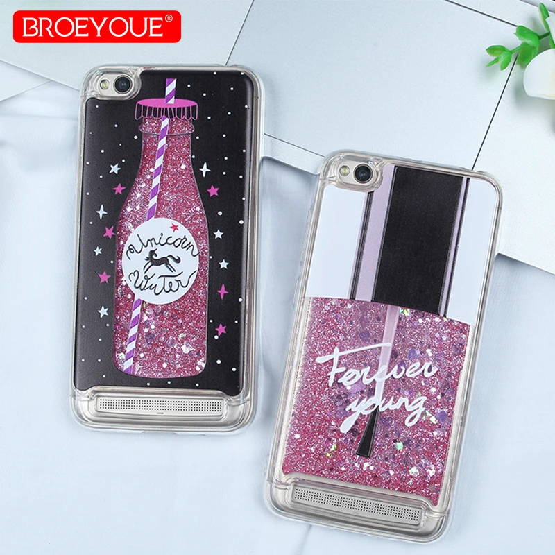 Чехол Bling для Xiaomi Redmi 5A прозрачный мягкий силиконовый TPU 6X 5 Plus S2 4A 4X красивый жидкий наливной.