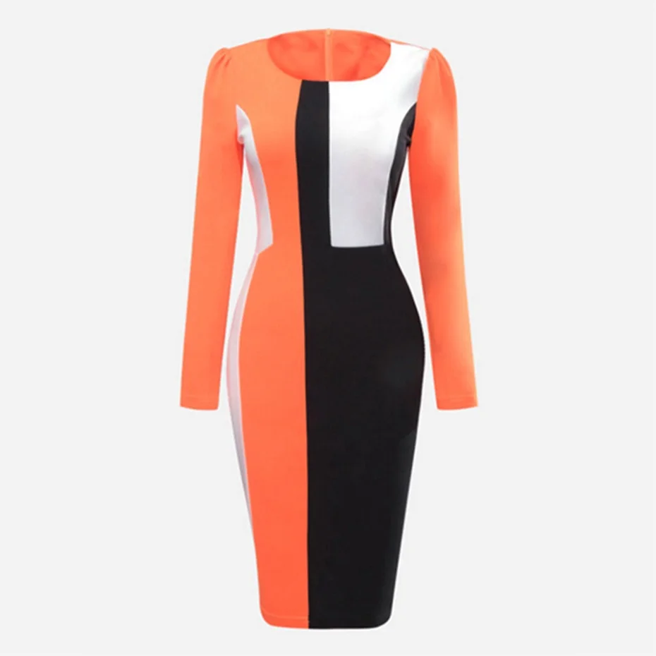 Queenus Bodycon Для женщин весеннее платье по колено o Средства ухода за кожей Шеи