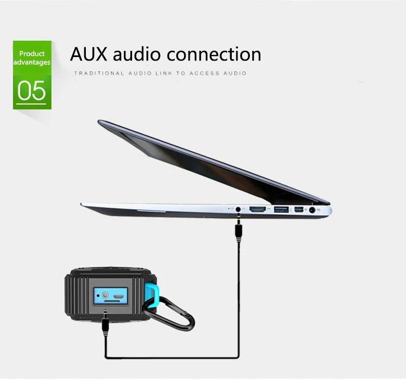 Portable Outdoor Waterproof Wireless Bluetooth Speaker Bass Stereo Subwoofer AUX FM Radio TF Card MP3 Player Handsfree