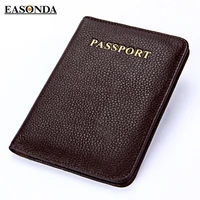 100 genuine leather men women card wallet brand passport cover travel holder bag rfid blocking protector creditid car wallet