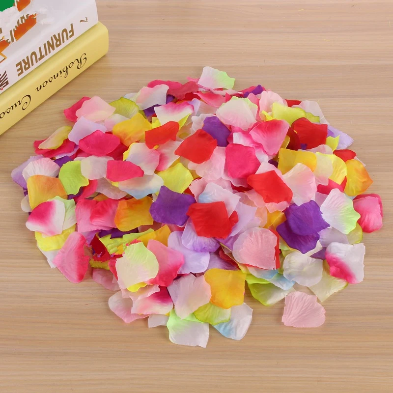 1500 шт./лот Свадебные аксессуары Искусственные лепестки цветы розы Лепестки