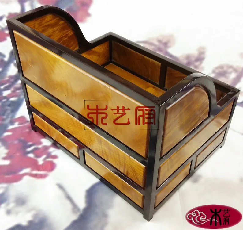 [Government] деревянная коробка для хранения золотых фотографий шкаф из красного