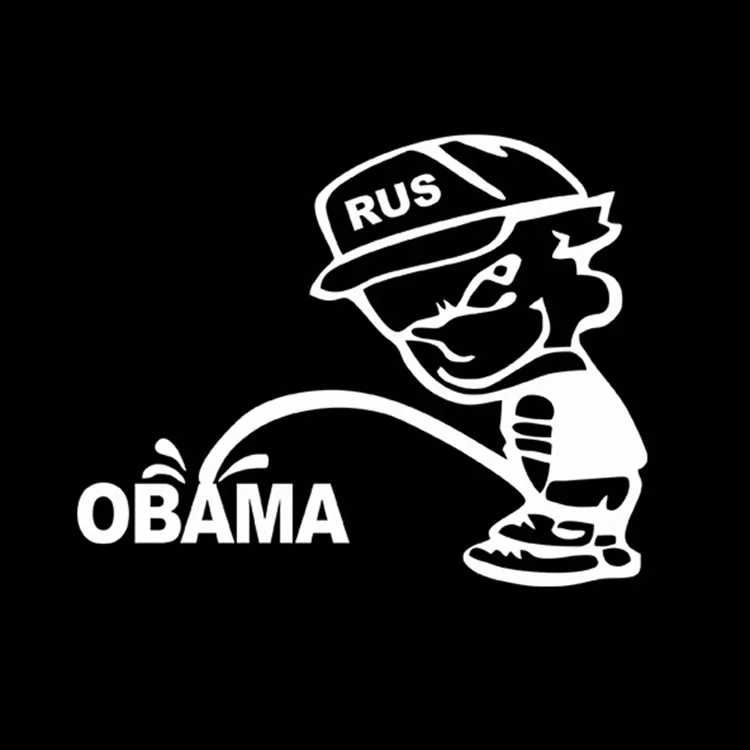 16*12 5 см интересный русский Bad Boy Пи анти Обама светоотражающие наклейки для
