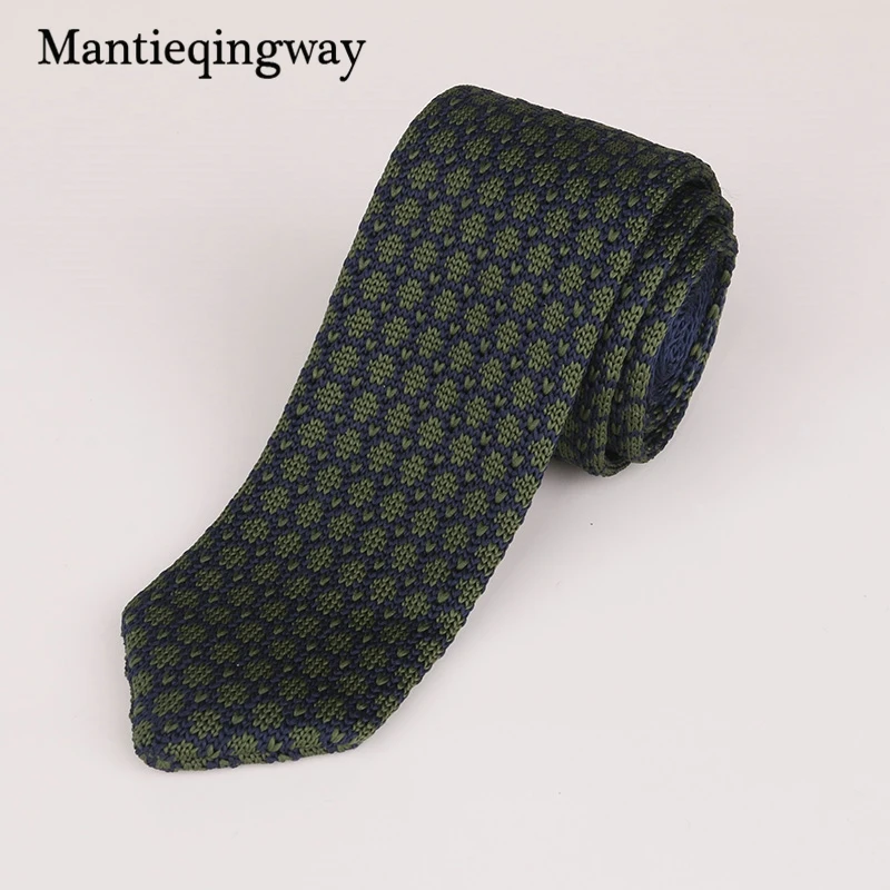 Mantieqingway 6 см Модный обтягивающий мужской вязаный галстук классический полосатый вязаный галстук мужские повседневные деловые галстуки для мужчин свадебные