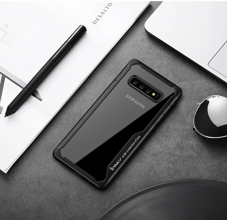 Ipaky для samsung S10 силиконовый акриловый Гибридный противоударный чехол для телефона для samsung Galaxy S10 E Plus прозрачная задняя крышка S 10E