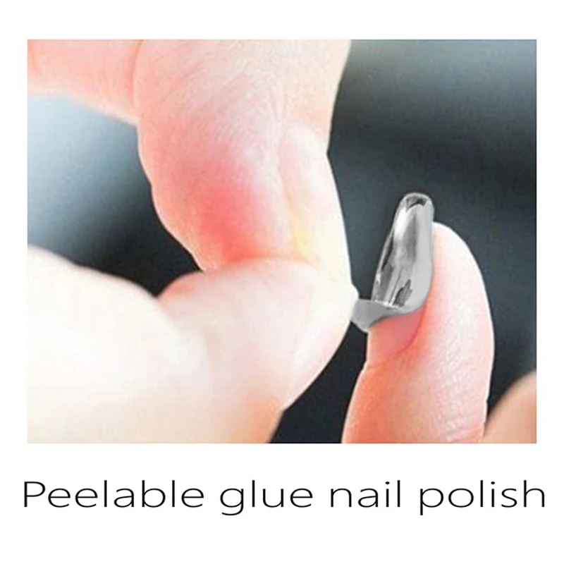 2pc/lot Nail Gel Behind Silver Mirror Effect Metal Nail Polish Lacquer Metellic Effect Base Coat Nail Art Tips DIY Manicure 6ml