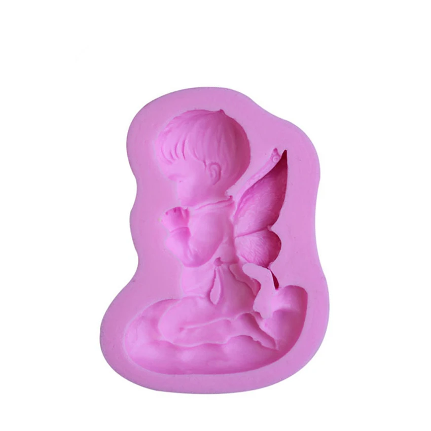 Силиконовая форма для мастики с изображением маленького ангела украшение торта