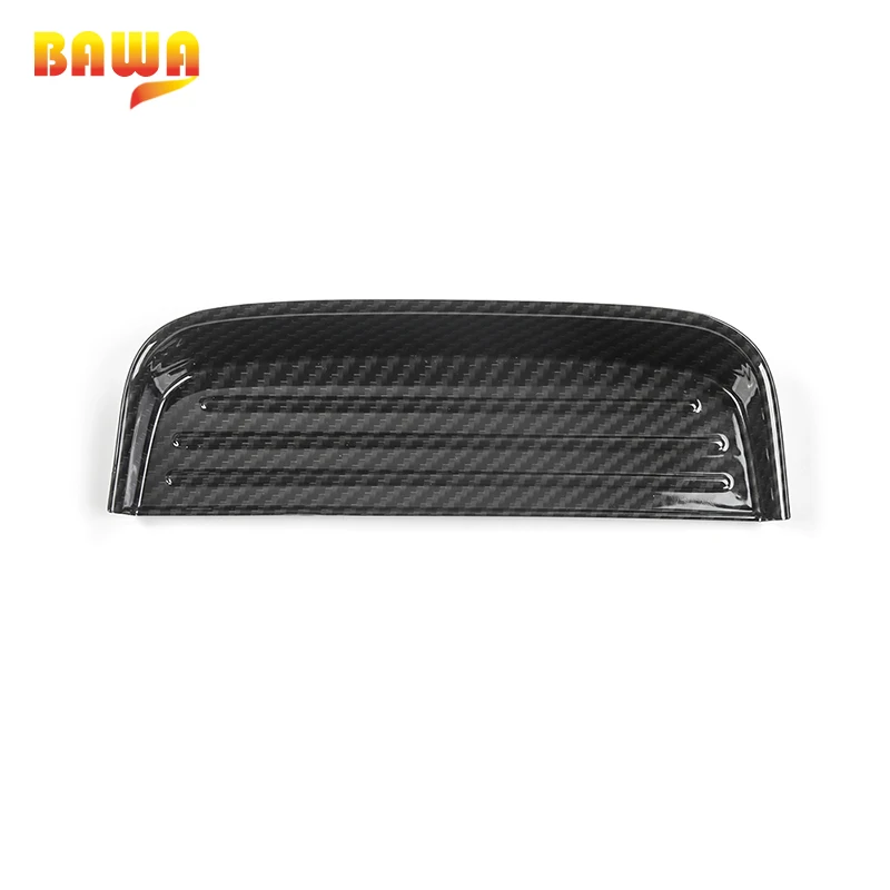 

BAWA Carbon Fiber Car Front Gear Shift Storage Box Holder Tidy Decoration Stickers For Ford Mustang 2015 Up Car Styling