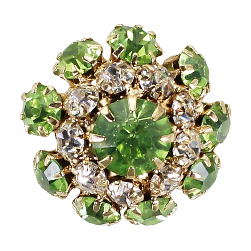 Пуговица в виде грибов с кристаллами золотистого цвета 30 шт.|Пуговицы| |