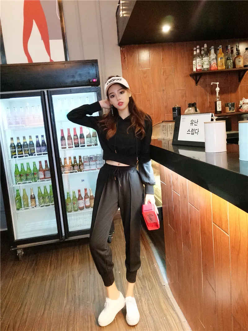 Костюм из двух предметов новинка осенняя Корейская женская одежда Свободный