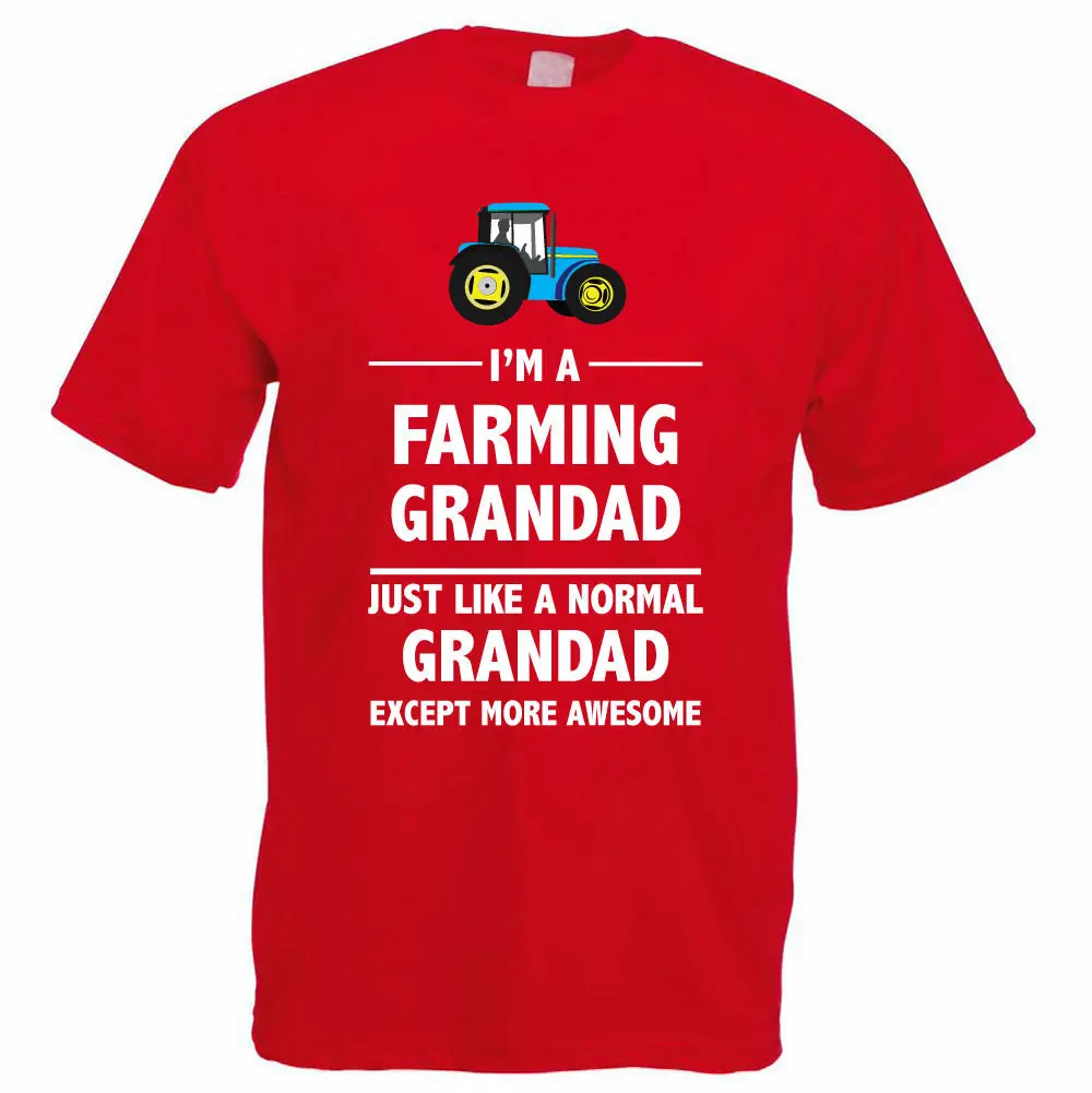 

2019 Fashion Casual Men T-shirt Funny Farmer T-Shirt - I'M A FARMING GRANDAD - Tractor / Farming Gift Idea