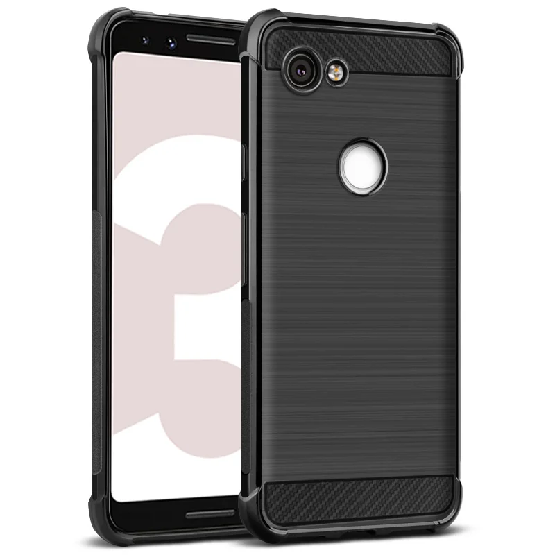 Мягкий силиконовый чехол Imak из углеродного волокна для Google Pixel 3A 4 матовая подушка