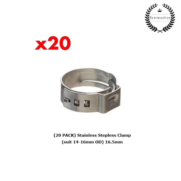 Хомуты для домашнего пивоварения нержавеющая бесступенчатая (костюм 12 20 мм OD hosing)