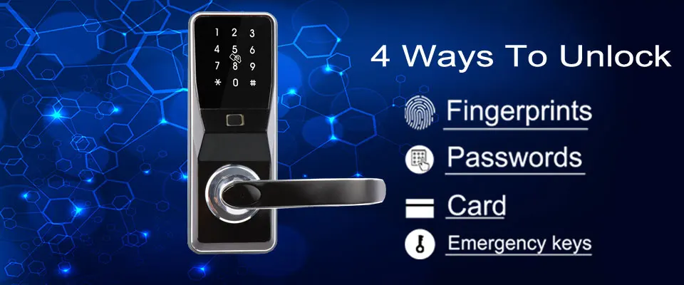 Eseye Smart Lock биометрический замок интеллектуальные электронные дверные замки смарт-сейф отпечатков пальцев пароль и RFID разблокировать