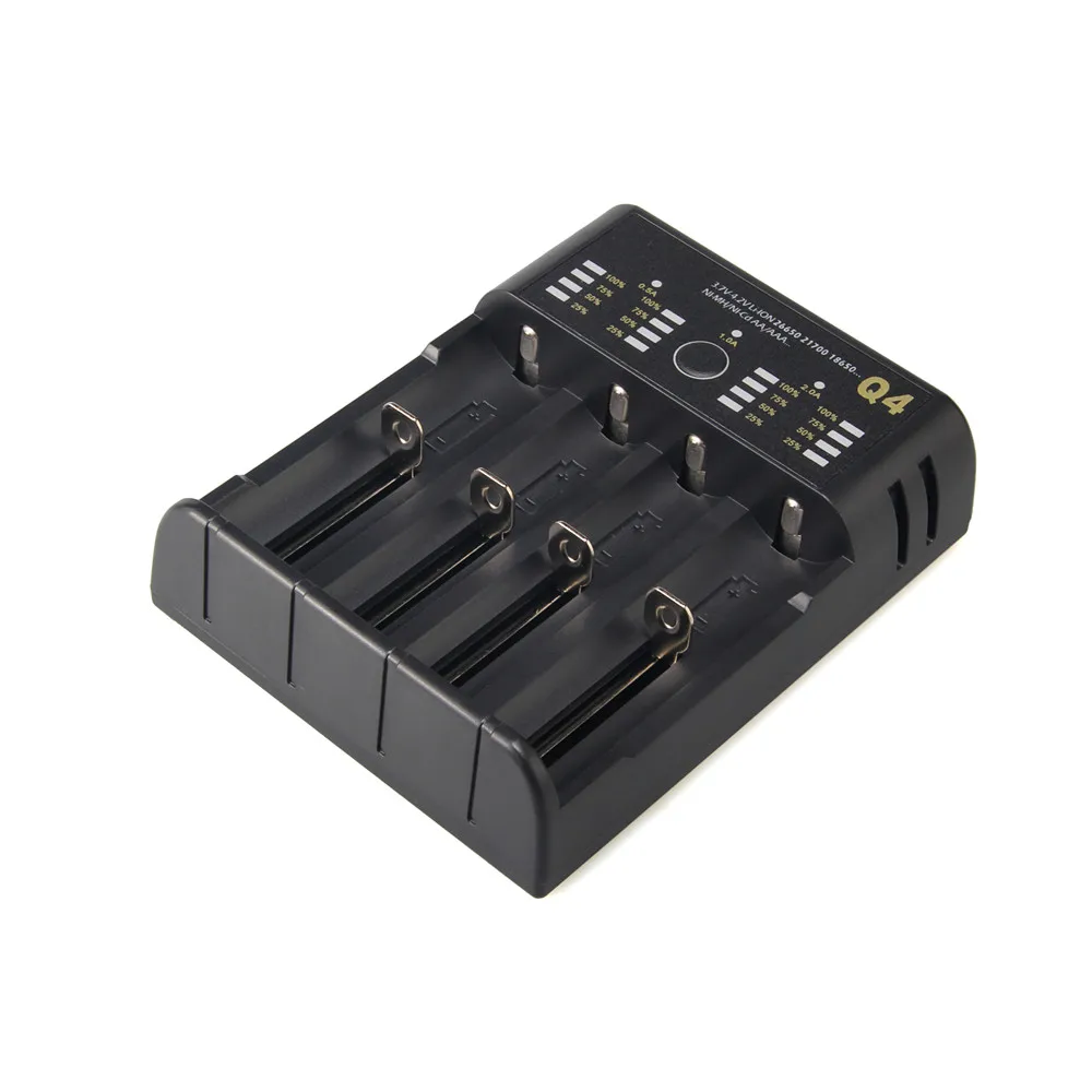 Q4 3 7 V 18650 зарядное устройство литий-ионный USB независимая зарядка портативная